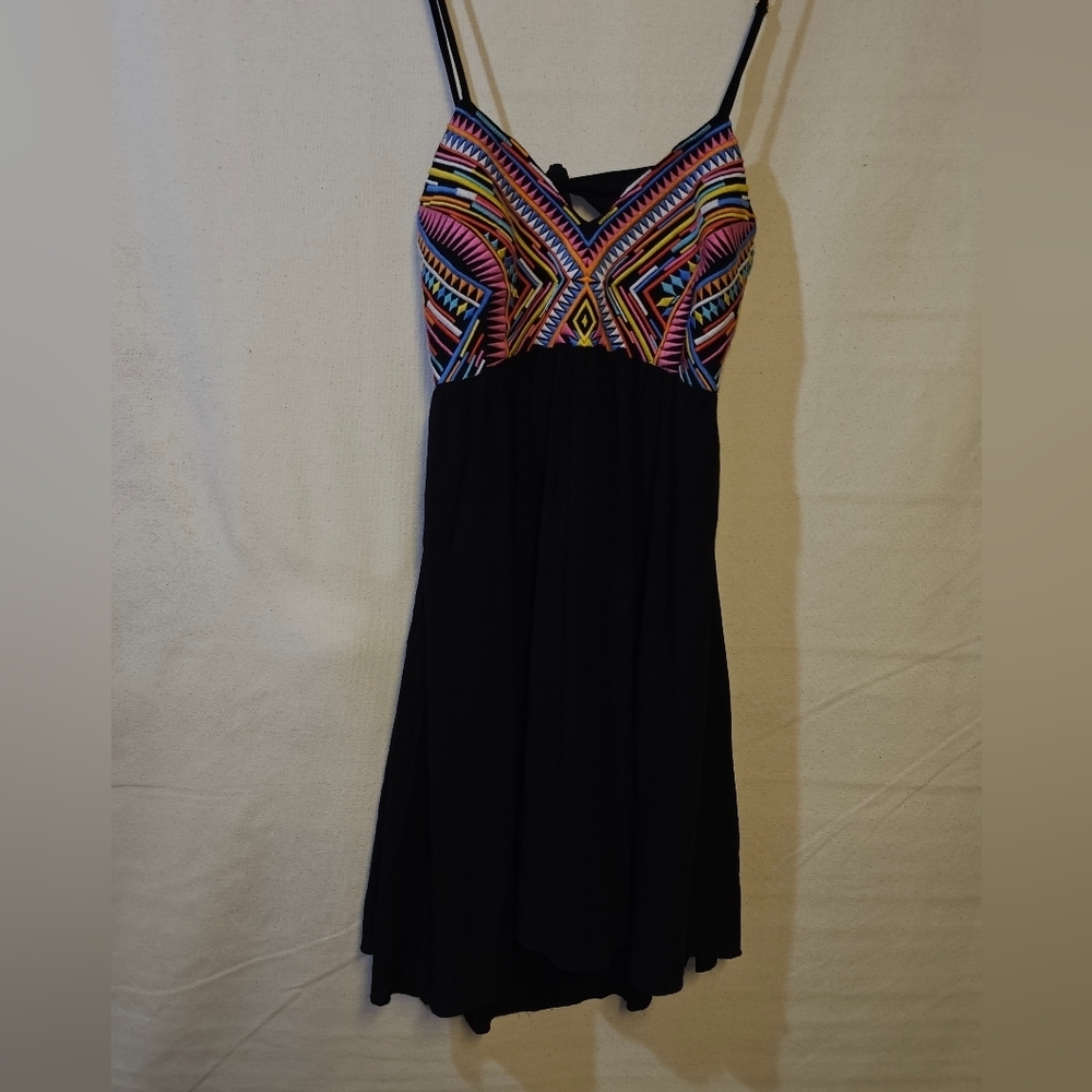 Multicolor Pilyq‎ Patterned Black Dress